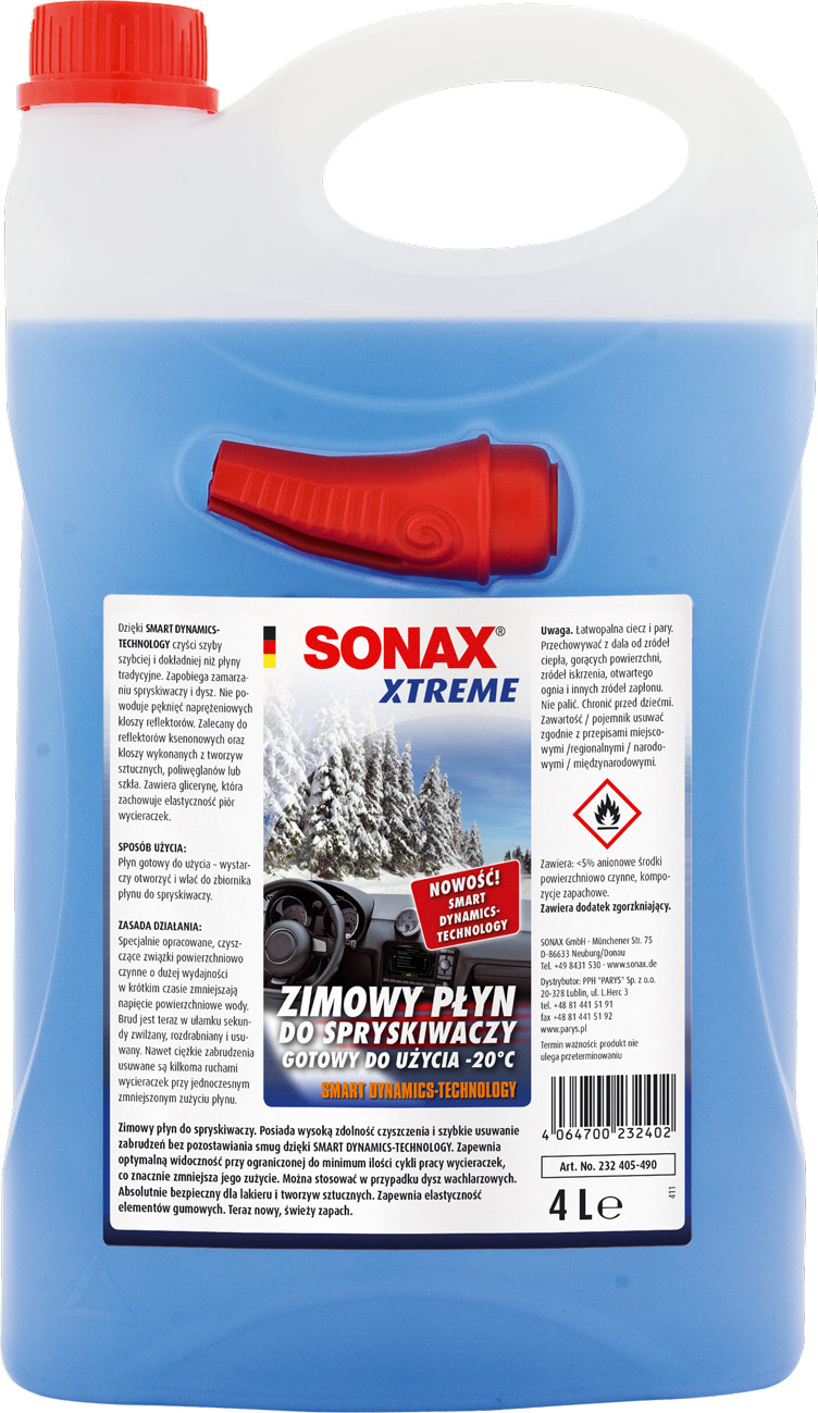 SONAX XTREME Zimowy płyn do spryskiwaczy Smart Dynamics 4l
